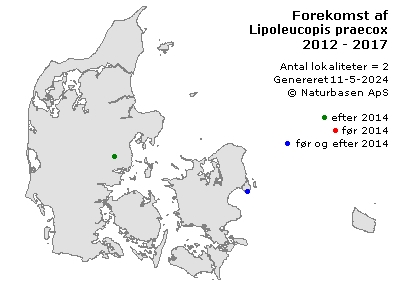 Lipoleucopis praecox - udbredelseskort