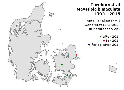 Mayetiola bimaculata - udbredelseskort