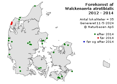 Walckenaeria atrotibialis - udbredelseskort