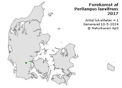Perilampus laevifrons - udbredelseskort