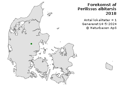 Perilissus albitarsis - udbredelseskort