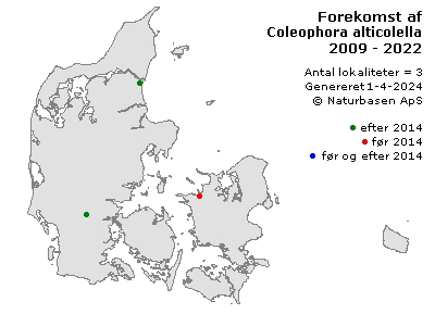 Coleophora alticolella - udbredelseskort