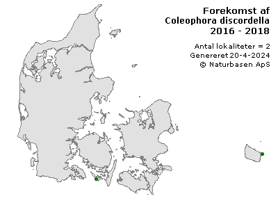 Coleophora discordella - udbredelseskort