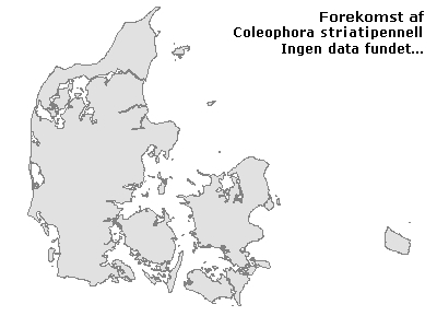 Coleophora striatipennella - udbredelseskort