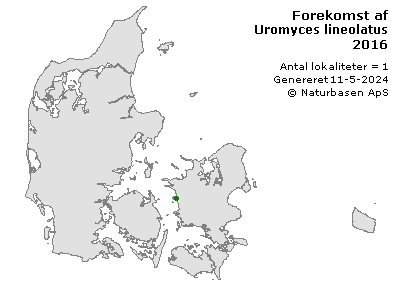 Uromyces lineolatus - udbredelseskort