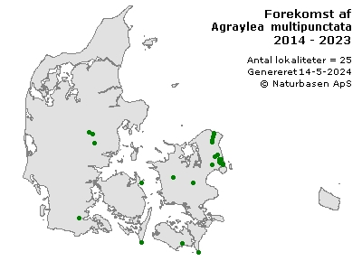 Agraylea multipunctata - udbredelseskort