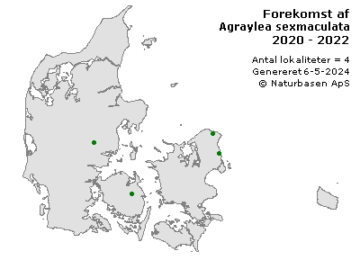 Agraylea sexmaculata - udbredelseskort