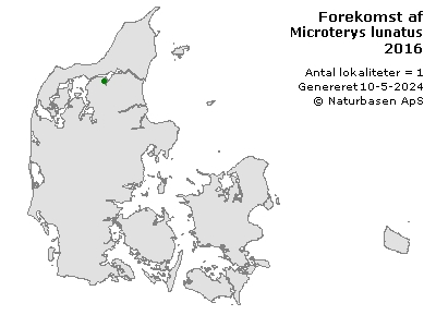 Microterys lunatus - udbredelseskort