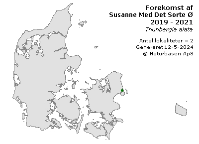 Susanne Med Det Sorte Øje - udbredelseskort