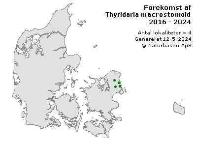 Thyridaria macrostomoides - udbredelseskort