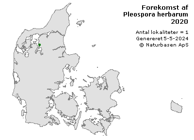 Pleospora herbarum - udbredelseskort