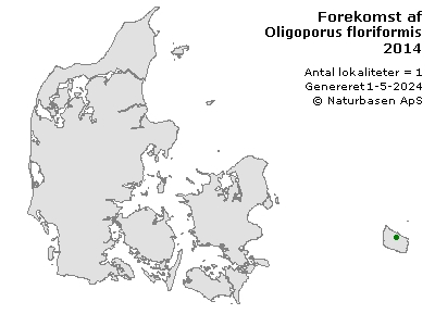 Oligoporus floriformis - udbredelseskort