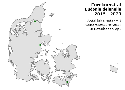Eudonia delunella - udbredelseskort