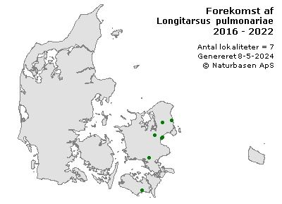 Longitarsus pulmonariae - udbredelseskort
