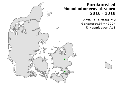 Monodontomerus obscurus - udbredelseskort