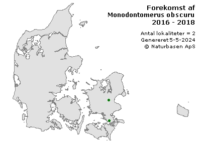Monodontomerus obscurus - udbredelseskort