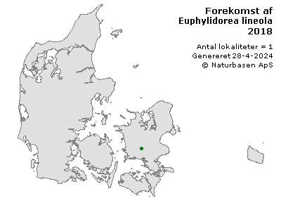 Euphylidorea lineola - udbredelseskort