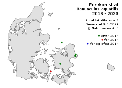 Ranunculus aquatilis - udbredelseskort