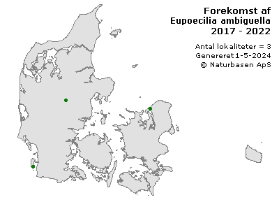 Eupoecilia ambiguella - udbredelseskort