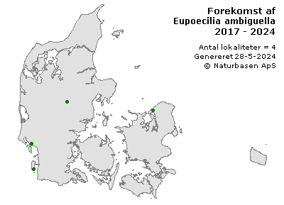 Eupoecilia ambiguella - udbredelseskort