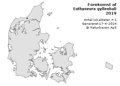 Euthyneura gyllenhali - udbredelseskort