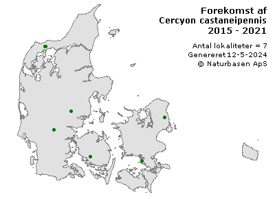 Cercyon castaneipennis - udbredelseskort