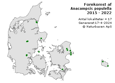 Anacampsis populella - udbredelseskort