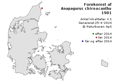 Anapagurus chiroacanthus - udbredelseskort
