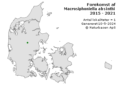 Macrosiphoniella absinthii - udbredelseskort