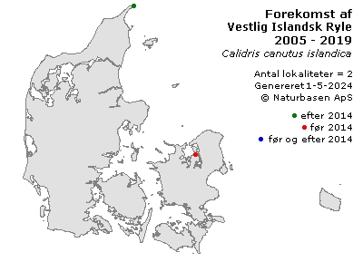 Vestlig Islandsk Ryle - udbredelseskort