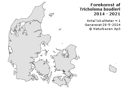 Tricholoma boudieri - udbredelseskort