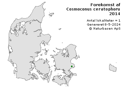 Cosmoconus ceratophorus - udbredelseskort