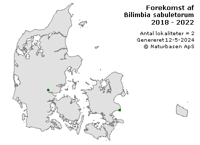 Bilimbia sabuletorum - udbredelseskort