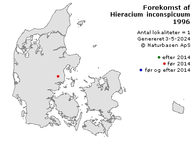 Hieracium inconspicuum - udbredelseskort