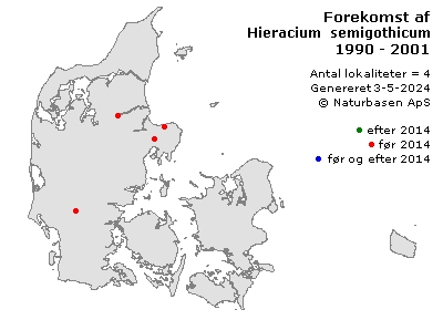 Hieracium semigothicum - udbredelseskort