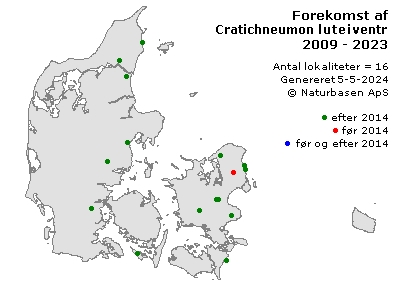 Cratichneumon luteiventris - udbredelseskort