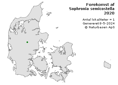 Sophronia semicostella - udbredelseskort