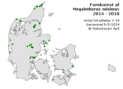 Megalothorax minimus - udbredelseskort