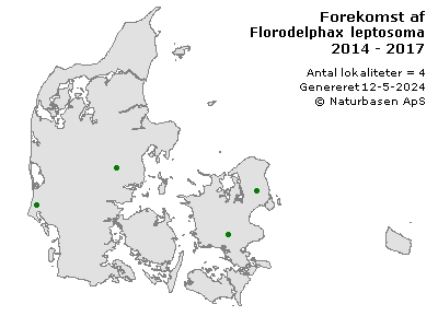 Florodelphax leptosoma - udbredelseskort