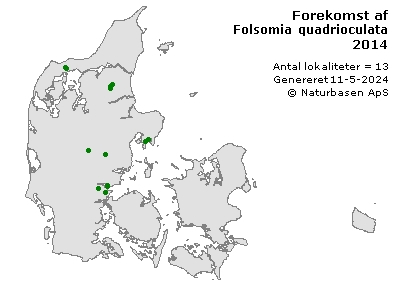 Folsomia quadrioculata - udbredelseskort