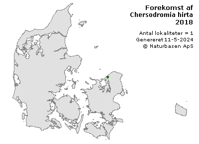 Chersodromia hirta - udbredelseskort