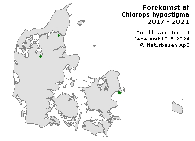 Chlorops hypostigma - udbredelseskort