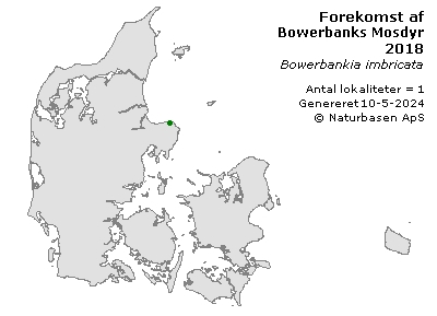 Bowerbanks Mosdyr - udbredelseskort
