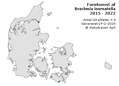 Brachmia inornatella - udbredelseskort