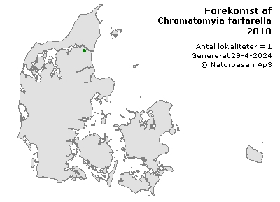 Chromatomyia farfarella - udbredelseskort