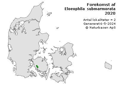 Eloeophila submarmorata - udbredelseskort