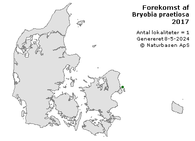 Bryobia praetiosa - udbredelseskort