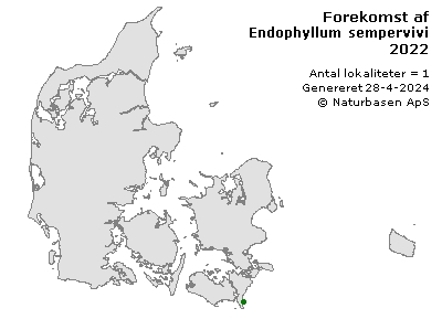 Endophyllum sempervivi - udbredelseskort