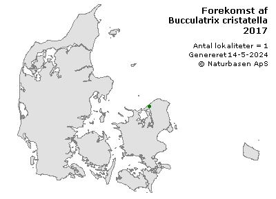 Bucculatrix cristatella - udbredelseskort