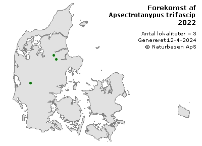 Apsectrotanypus trifascipennis - udbredelseskort